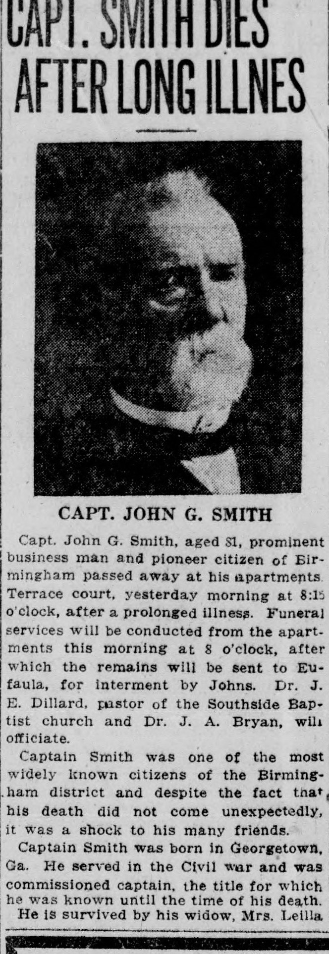 Capt. John G. Smith obituary